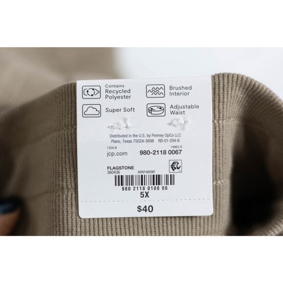 Xersion Size 5X Jogger Pants Super Soft Mid-Rise Light Brown NWT - Picture 6 of 7